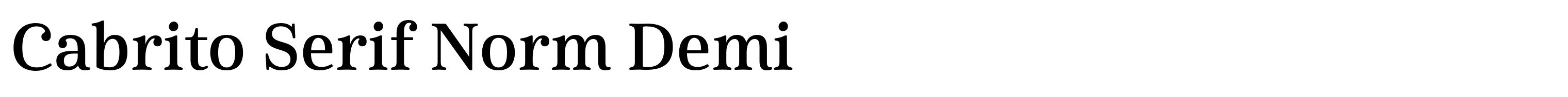 Cabrito Serif Norm Demi